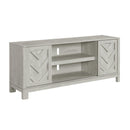 Eleanor 70" TV Stand with Sliding Door in White - Michael's Discount Furniture