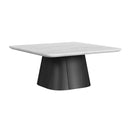 Edison 2PC Occasional Table Set in White and Black-Coffee Table & End Table - Michael's Discount Furniture