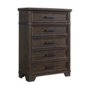 Colorado City 5-Drawer Chest in Charcoal - Michael's Discount Furniture