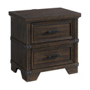 Colorado City 2-Drawer Nightstand with USB in Charcoal - Michael's Discount Furniture