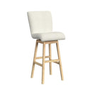 Cambrie UPH Swivel Bar Stool with Beige Boucle in Natural (2 Per Carton) - Michael's Discount Furniture