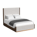 Brisbane UPH Bedroom Set with Boucle Beige and LED - Michael's Discount Furniture