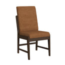 Brisbane Dining Side Chair with Bozeman Brown PU in Brown (2 Per Carton) - Michael's Discount Furniture