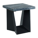 Beckley End Table Complete in Dark Marble Top - Michael's Discount Furniture