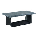 Beckley Coffee Table Complete in Dark Marble Top - Michael's Discount Furniture