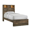 Bailey Bookcase Panel Bedroom Set with Bluetooth - Michael's Discount Furniture