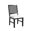 Bahama Breeze Dining Chair with White Fabric in Black (2 Per Carton) - Michael's Discount Furniture