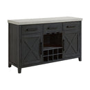 Axel Server in Light Grey and Espresso - Michael's Discount Furniture