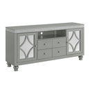Avril 70" TV Stand in Silver - Michael's Discount Furniture