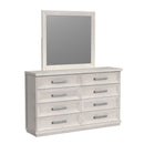 Avalanche Dresser and Mirror Set in Antique White - Michael's Discount Furniture
