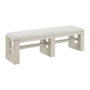 Avalanche Dining Bench in Antique White - Michael's Discount Furniture