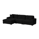Arizona 3PC Sectional Set with LHF Chaise in Steno Black - Michael's Discount Furniture