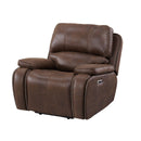 Atlantis Power Motion Recliner with Power Head Recliner in Heritage Brown - Michael's Discount Furniture