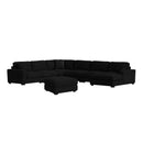 Arizona 7PC Sectional Set with RHF Chaise in Steno Black - Michael's Discount Furniture