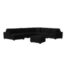 Arizona 7PC Sectional Set with LHF Chaise in Steno Black - Michael's Discount Furniture
