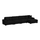 Arizona 4PC Sectional Set with RHF Chaise in Steno Black - Michael's Discount Furniture