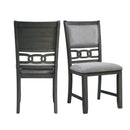 Amherst Dining Side Chair W/Fabric Cushion Side Stretcher Grey Finish (2 Per Pack) - Michael's Discount Furniture