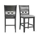 Amherst Counter Side Chair W/Fabric Cushion Grey Finish (2 Per Pack) - Michael's Discount Furniture
