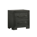 Allan 2-Drawer Nightstand in Black - Michael's Discount Furniture