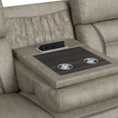 Engage Motion Sofa with DDT, Drawer and PWS in Corral Grey - Michael's Discount Furniture