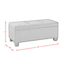 Ethan 3Pk Storage Bench with 2 Ottoman in Heirloom Blue (ISTA3A) - Michael's Discount Furniture