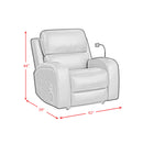 Euphora P3 Power Glider Recliner W/Heat & Massage, Music, Ipad holder W/wireless charger and USBC in Aline Black - Michael's Discount Furniture