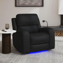 Euphora P3 Power Glider Recliner W/Heat & Massage, Music, Ipad holder W/wireless charger and USBC in Aline Black - Michael's Discount Furniture