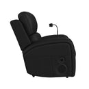 Euphora P3 Power Glider Recliner W/Heat & Massage, Music, Ipad holder W/wireless charger and USBC in Aline Black - Michael's Discount Furniture