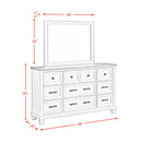 Farmington Dresser and Mirror Set in Medium Brown and Washed Stone - Michael's Discount Furniture