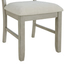 Farmington Standard Height Dining Set in Medium Brown and Washed Stone-Rectangular Table and Four Chairs - Michael's Discount Furniture