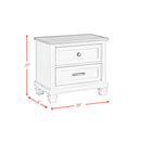 Farmington 2-Drawer Nightstand with USB in Medium Brown and Washed Stone - Michael's Discount Furniture