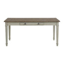 Farmington Rectangular Dining Table in Medium Brown and Washed Stone - Michael's Discount Furniture
