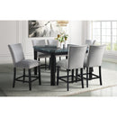Francesca Counter Dining Gray Counter Velvet Side Chair (2 Per Pack) - Michael's Discount Furniture
