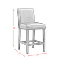 Francesca White Marble Square 5PC Counter Height Dining Set-Table & Four Black PU Chairs