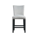 Francesca Counter Dining Gray Counter Velvet Side Chair (2 Per Pack) - Michael's Discount Furniture