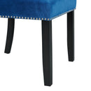 Francesca Rectangular Dining Blue Velvet Side Chair (2 Per Pack) - Michael's Discount Furniture