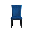 Francesca Rectangular Dining Blue Velvet Side Chair (2 Per Pack) - Michael's Discount Furniture