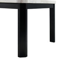 Francesca White Marble Rectangular 5PC Dining Set-Table & Four Grey Velvet Chairs - Michael's Discount Furniture