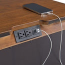 Gage 3-Drawer Nightstand with USB and Power in Chestnut - Michael's Discount Furniture