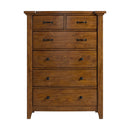 Gage 6-Drawer Chest in Chestnut - Michael's Discount Furniture