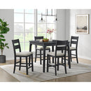 Garcia 5PC Counter Set with Table and 4 Chairs in Black - Michael's Discount Furniture