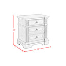 Glenmore 3-Drawer Nightstand with USB in Aged Grey - Michael's Discount Furniture