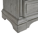 Glenmore 3-Drawer Nightstand with USB in Aged Grey - Michael's Discount Furniture