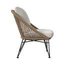 Grace Outdoor Seating 4PC Set - Black, Natural and Olefin Beige - Michael's Discount Furniture