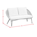Grace Outdoor Seating 4PC Set - Black, Natural and Olefin Beige - Michael's Discount Furniture