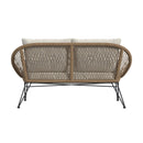 Grace Outdoor Seating 4PC Set - Black, Natural and Olefin Beige - Michael's Discount Furniture