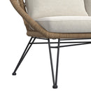 Grace Outdoor Seating 4PC Set - Black, Natural and Olefin Beige - Michael's Discount Furniture