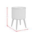 Halo Round Smart End Table in Black - Michael's Discount Furniture