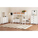 Hampton Kids Loft with Ladder and Desk with Speaker - Michael's Discount Furniture