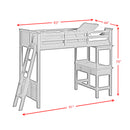 Hampton Kids Loft with Ladder and Desk with Speaker Bedroom Set - Michael's Discount Furniture